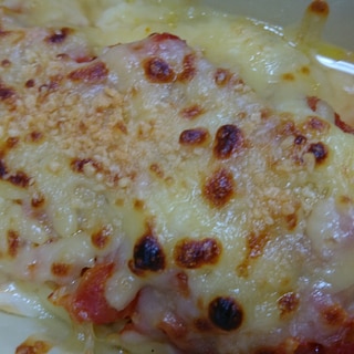 魚焼きグリルで★キノコとミニトマトのチーズ焼き